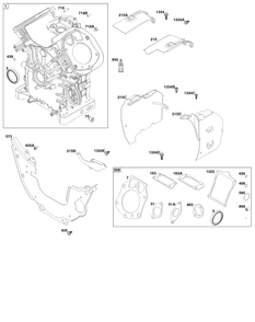 Cylinder Group Diagram and Parts List for 61G477-0008-J1  Briggs and Stratton Engine